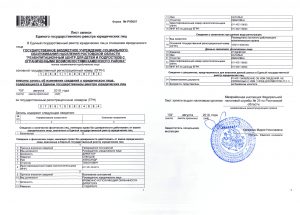 лист записи изменений ЕГРЮЛ